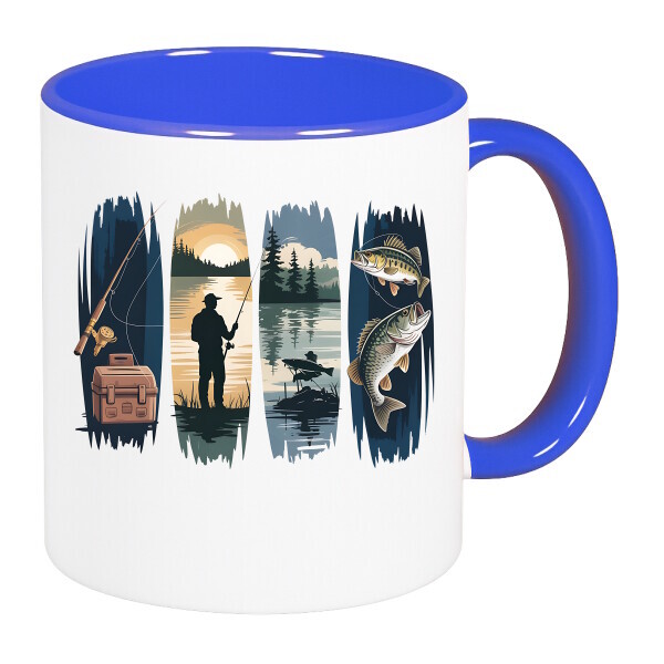 Színes fülű és belsejű bögre