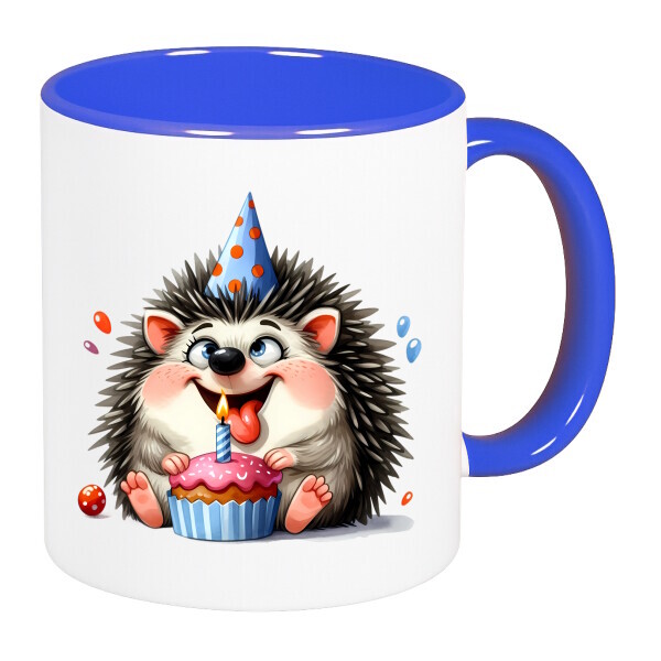 Színes fülű és belsejű bögre