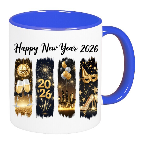 Színes fülű és belsejű bögre