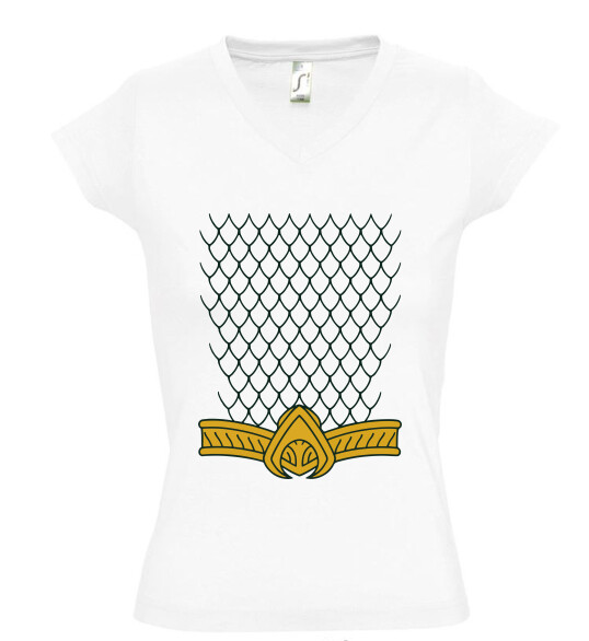 Női V nyakú póló