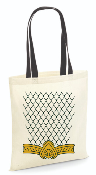 Vászontáska - színes fülű 