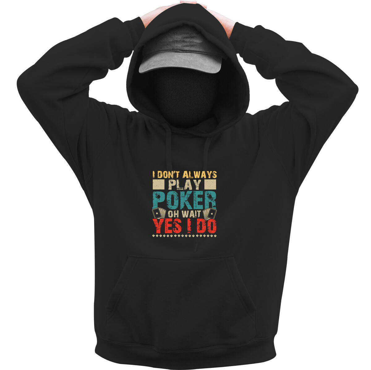 Kapucnis belebújós pulóver