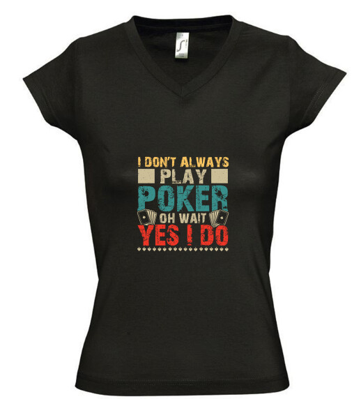 Női V nyakú póló