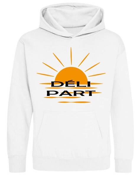 Kapucnis belebújós gyerek pulóver