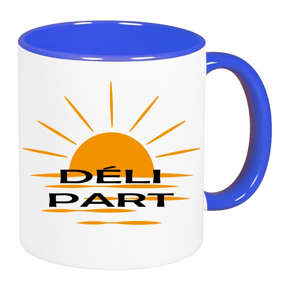 Színes fülű és belsejű bögre