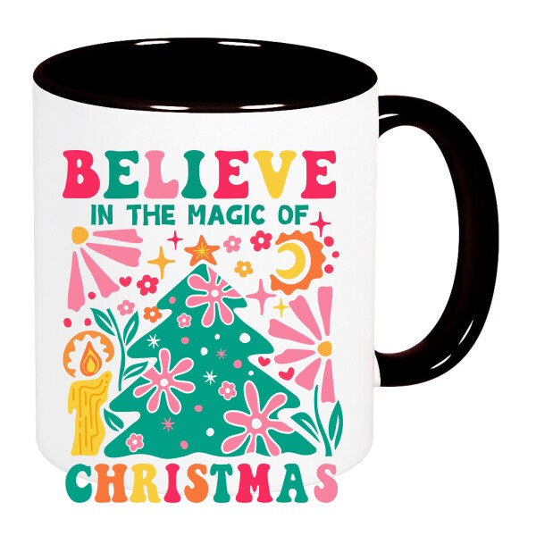 Színes fülű és belsejű bögre