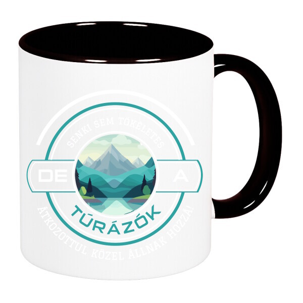 Színes fülű és belsejű bögre