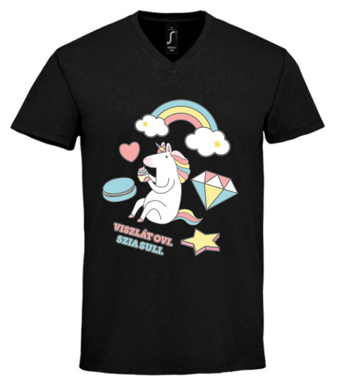 Unisex V nyakú póló