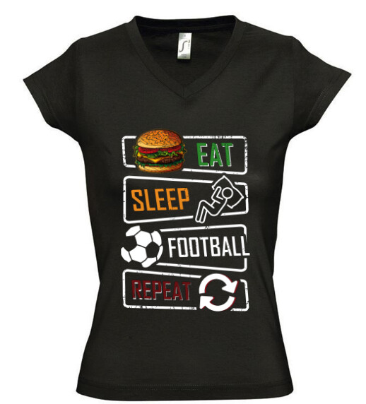 Női V nyakú póló