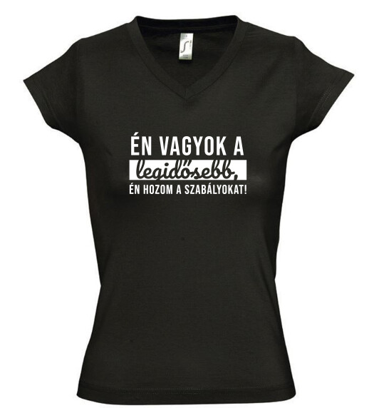 Női V nyakú póló