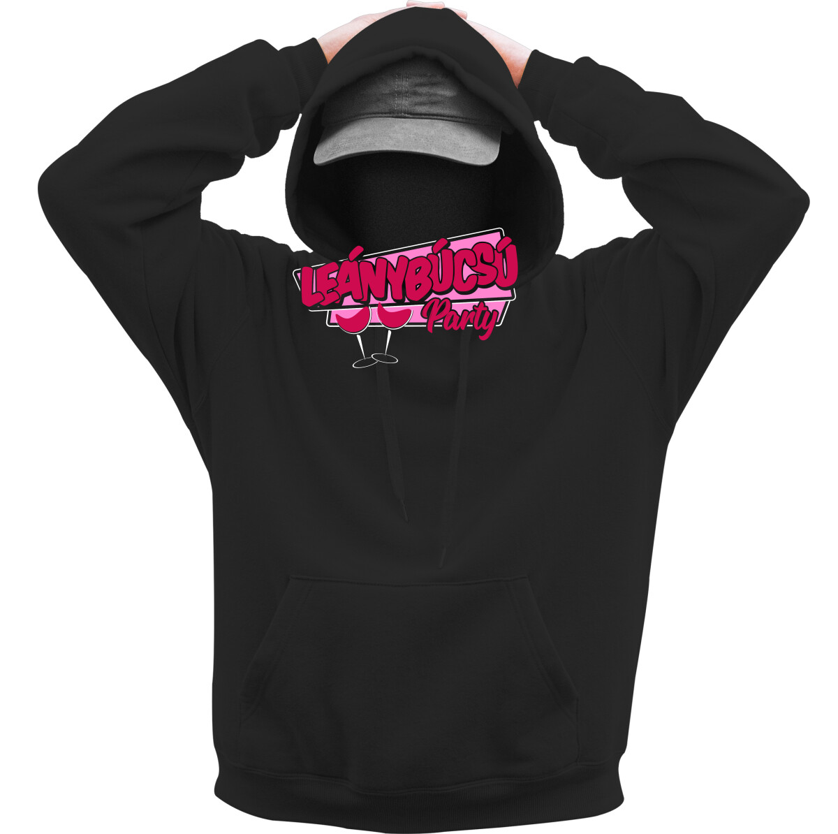 Kapucnis belebújós pulóver