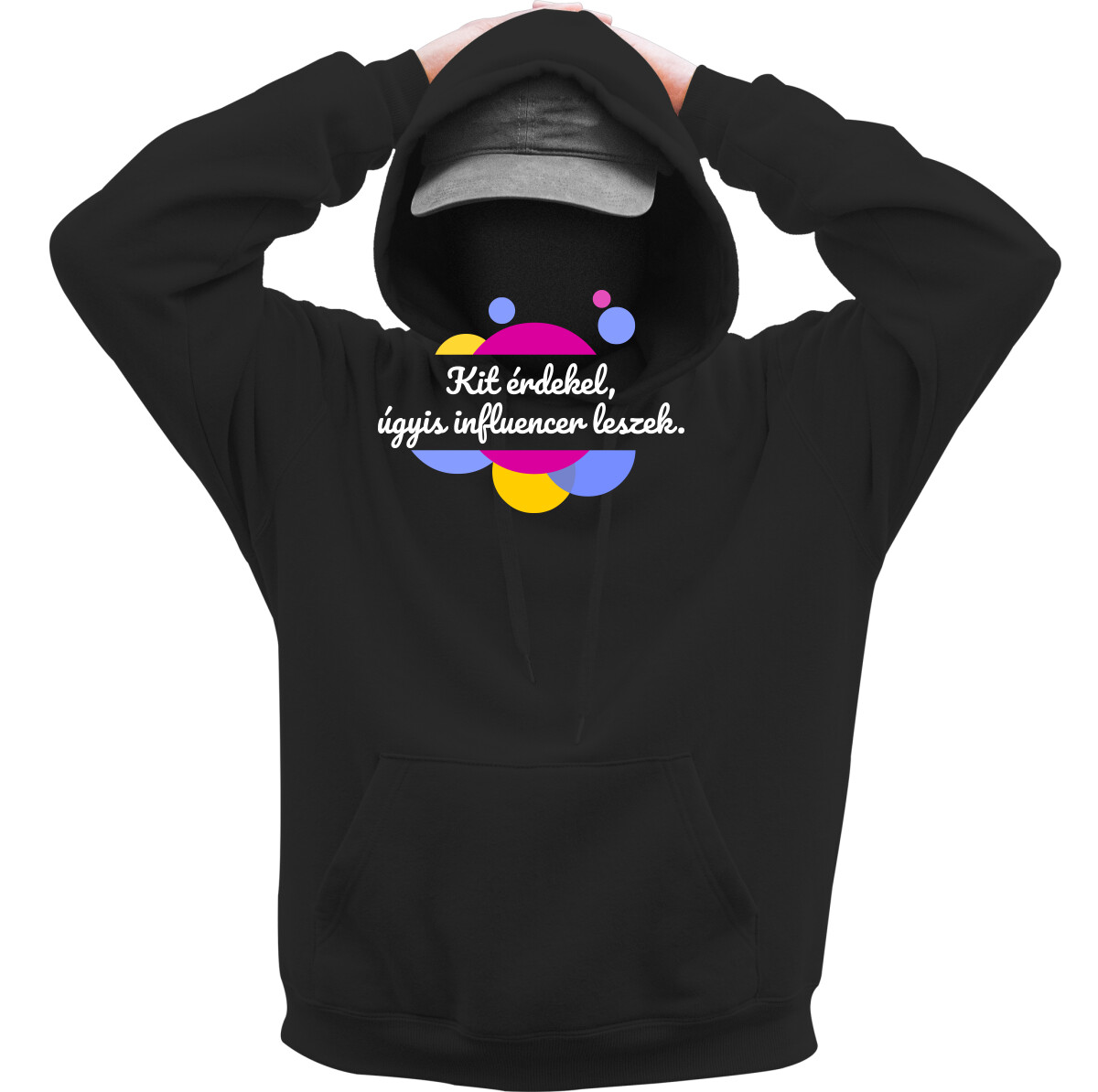 Kapucnis belebújós pulóver