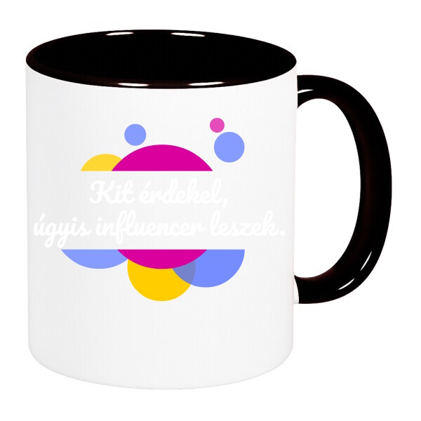 Színes fülű és belsejű bögre