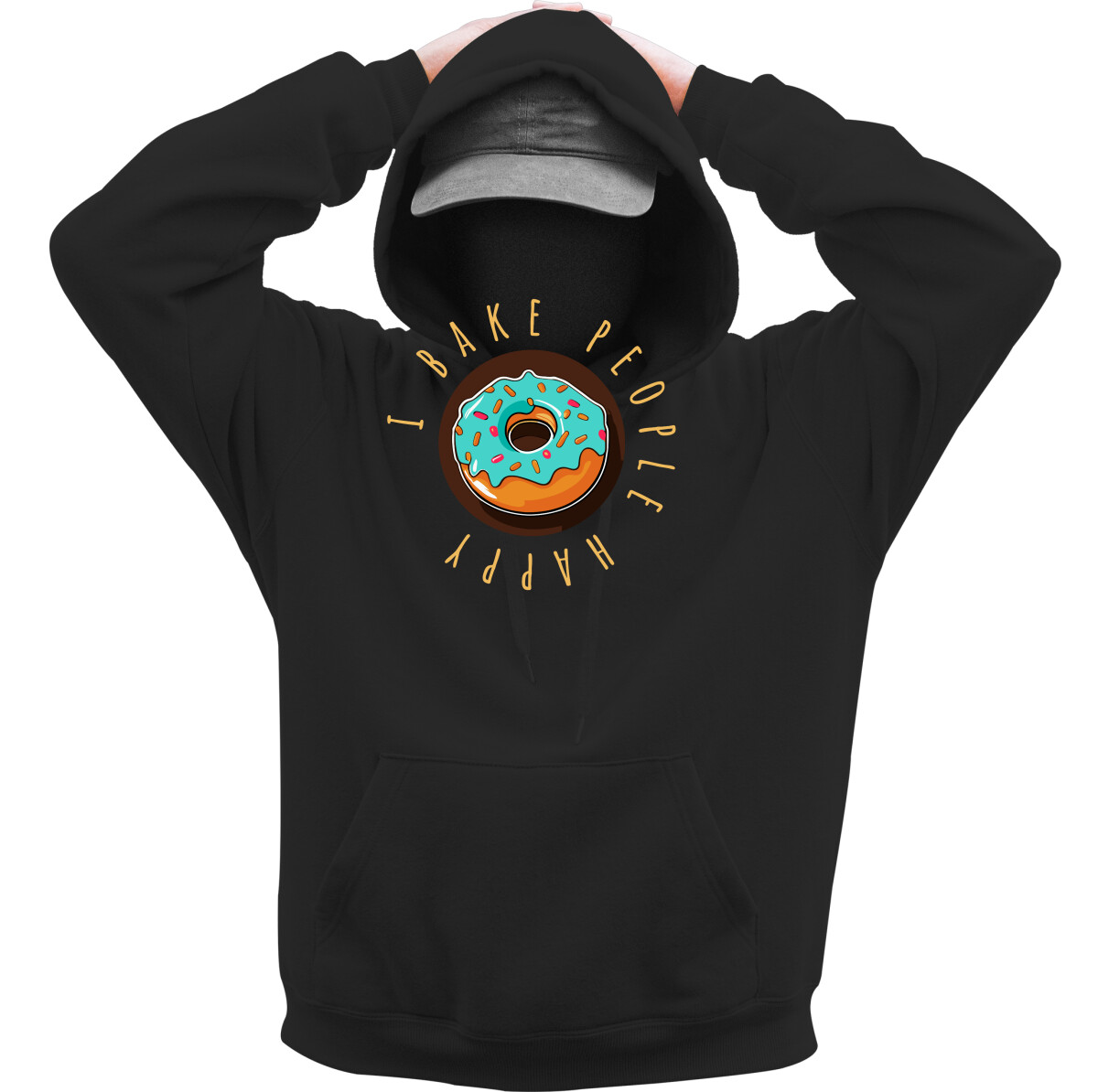 Kapucnis belebújós pulóver