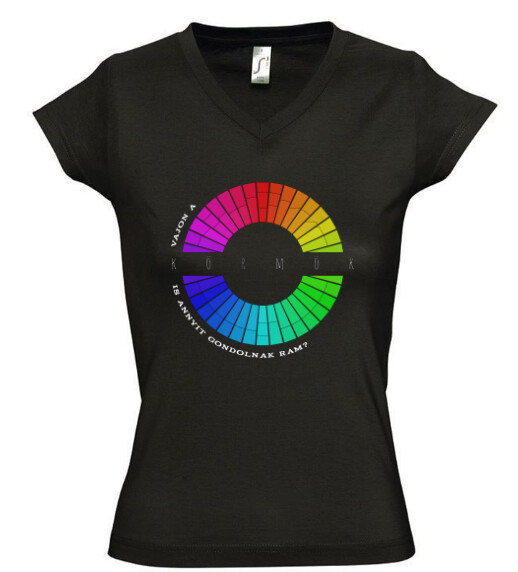 Női V nyakú póló