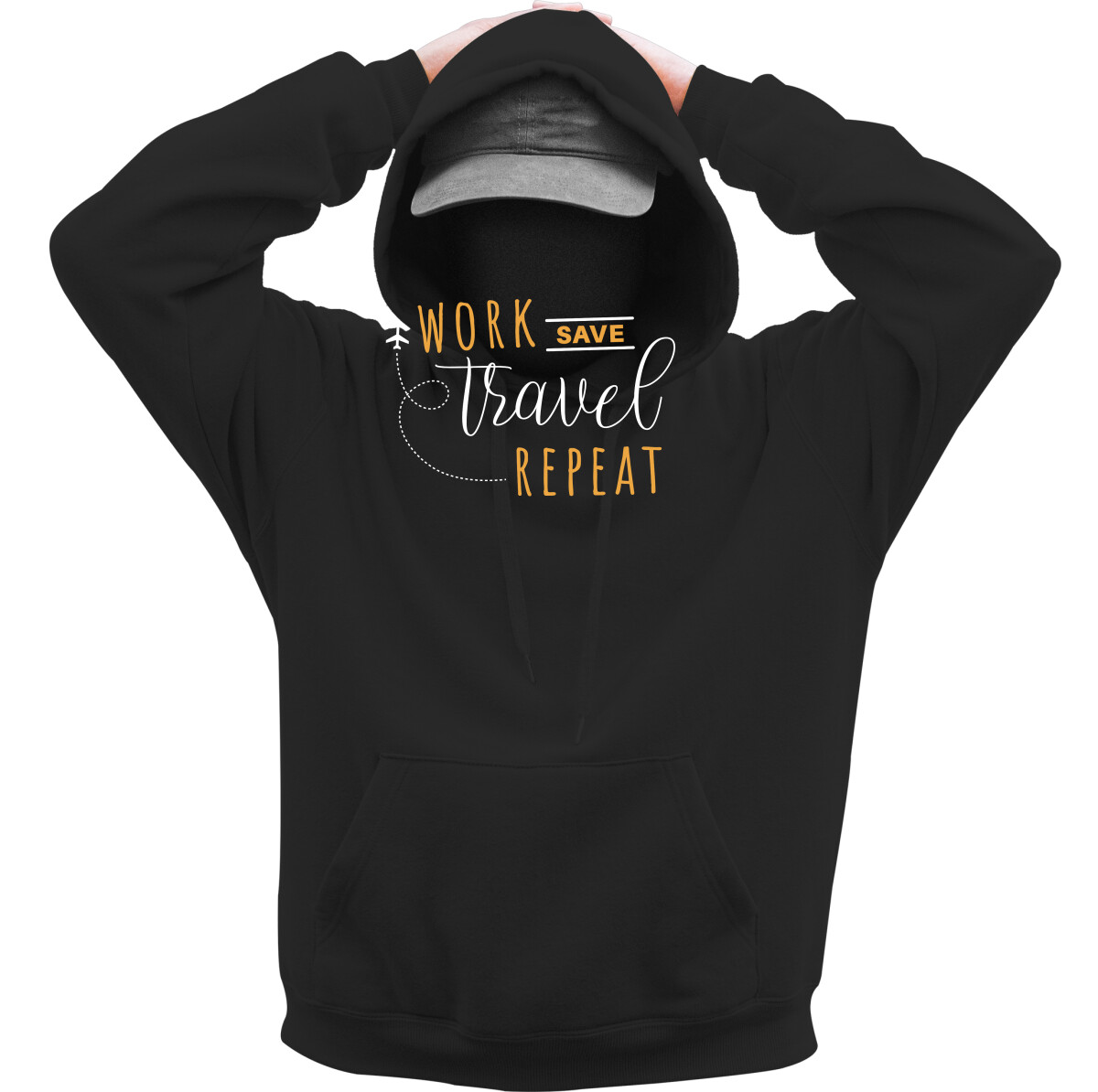 Kapucnis belebújós pulóver