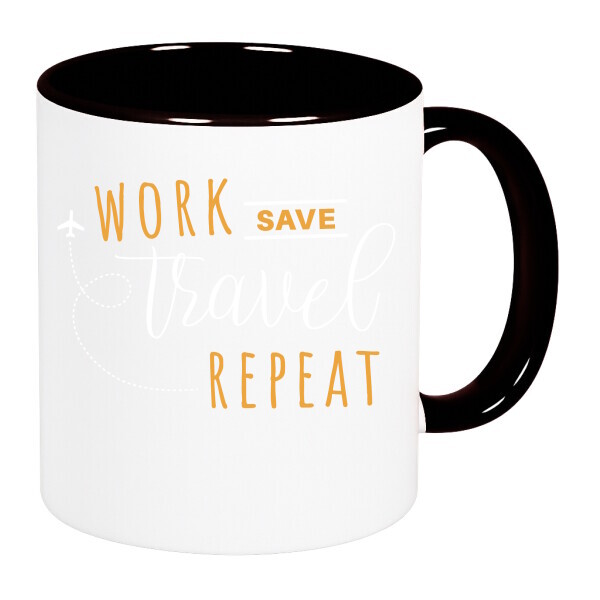 Színes fülű és belsejű bögre