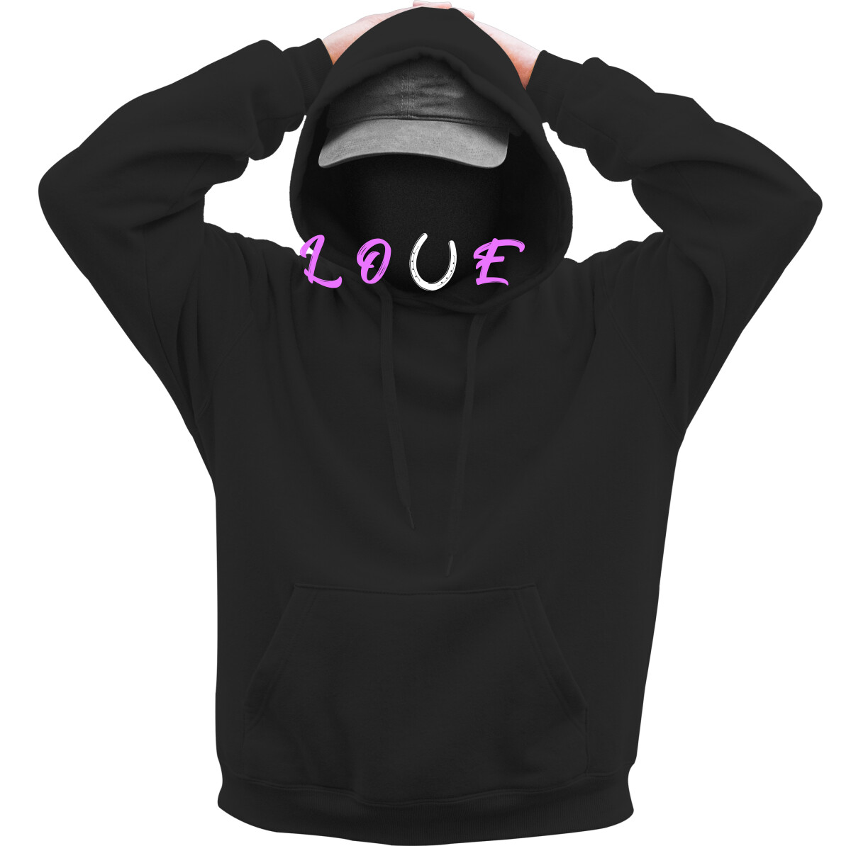 Kapucnis belebújós pulóver