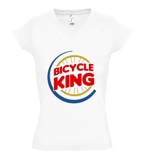 Női V nyakú póló