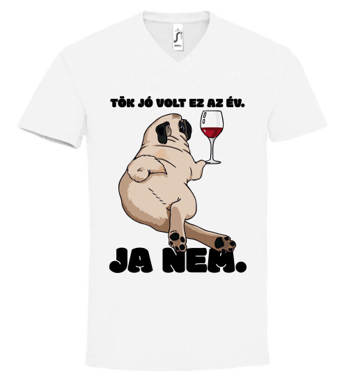 Unisex V nyakú póló