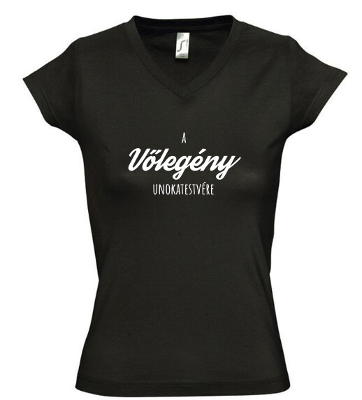 Női V nyakú póló