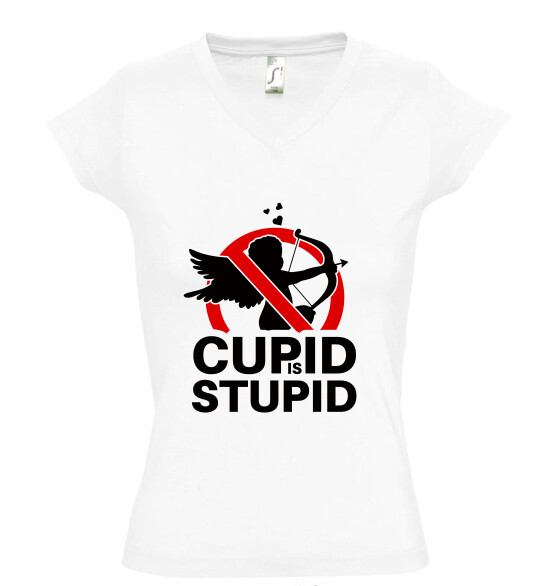 Női V nyakú póló