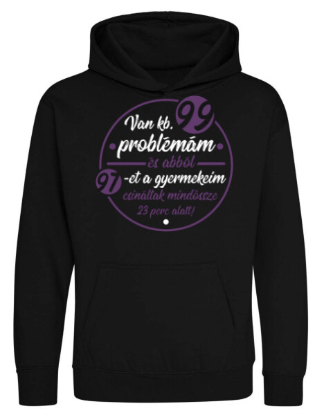 Kapucnis belebújós gyerek pulóver