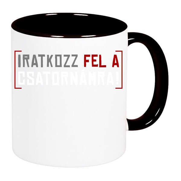 Színes fülű és belsejű bögre