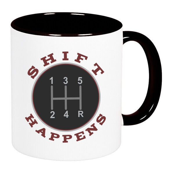 Színes fülű és belsejű bögre