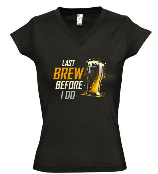 Női V nyakú póló