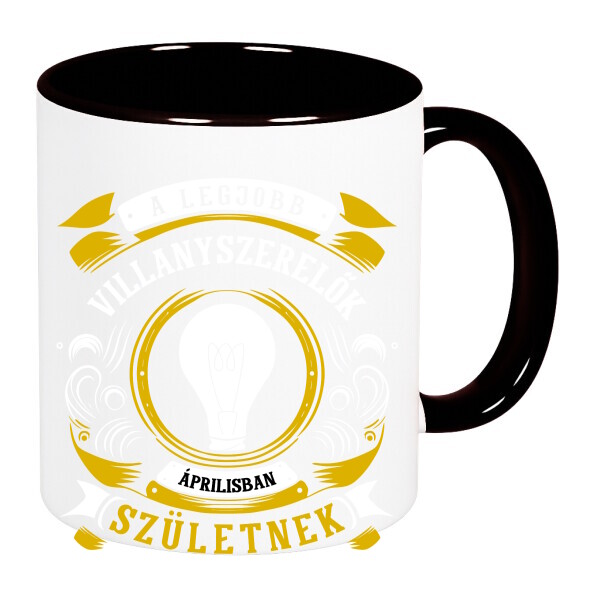 Színes fülű és belsejű bögre