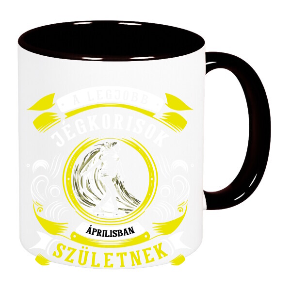 Színes fülű és belsejű bögre