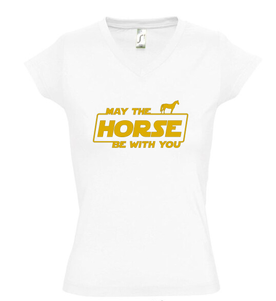 Női V nyakú póló