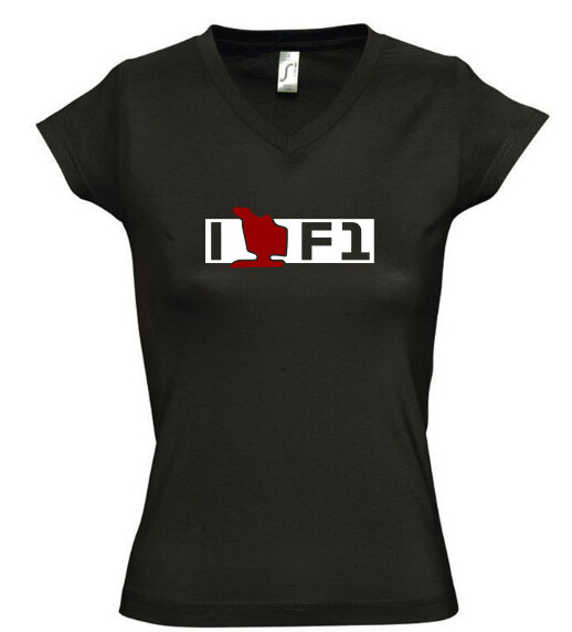 Női V nyakú póló