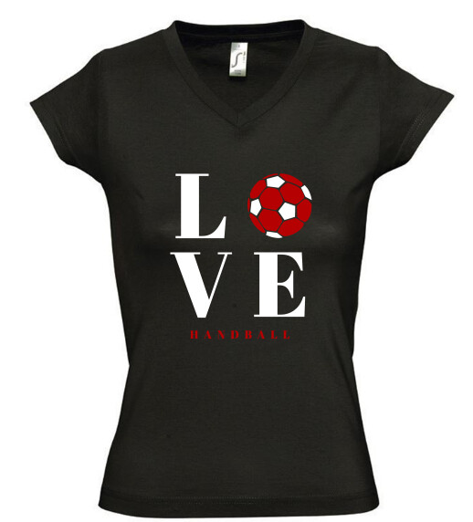 Női V nyakú póló