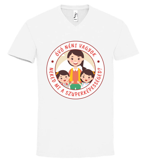 Unisex V nyakú póló