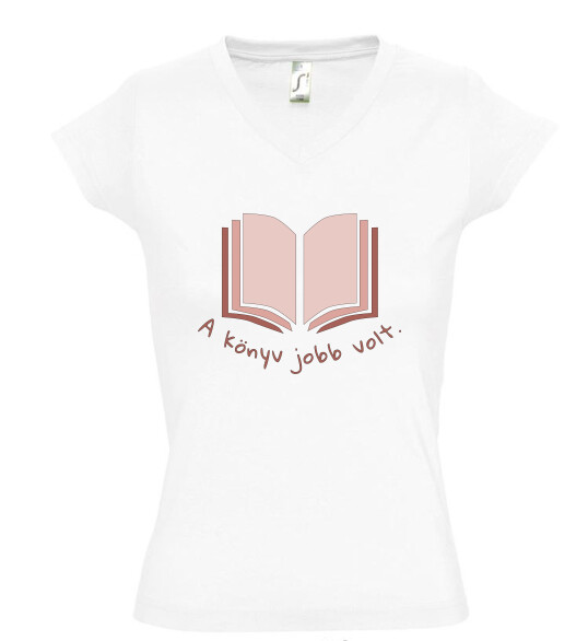 Női V nyakú póló