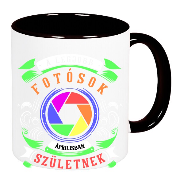 Színes fülű és belsejű bögre