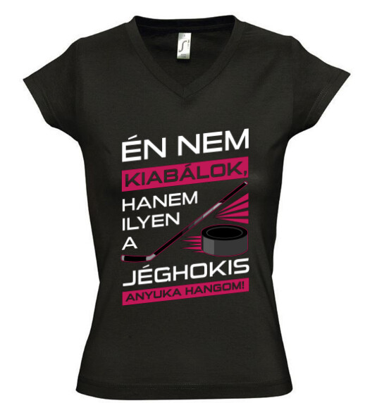 Női V nyakú póló