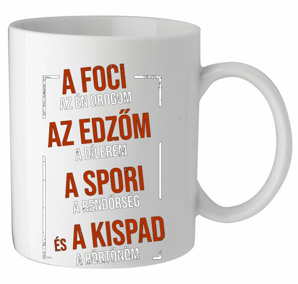 A foci, az edző, a spori, a kispad