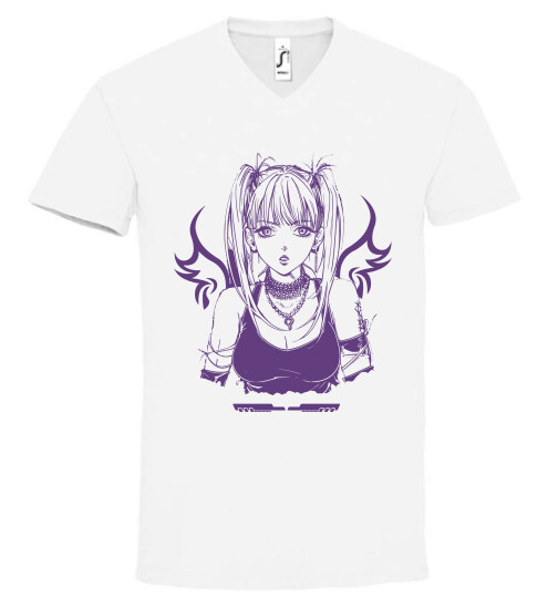 Unisex V nyakú póló