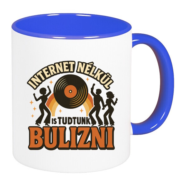 Színes fülű és belsejű bögre