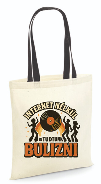 Vászontáska - színes fülű 