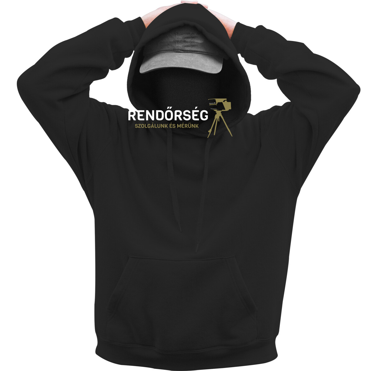 Kapucnis belebújós pulóver