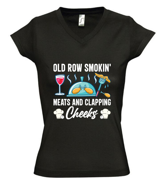 Női V nyakú póló