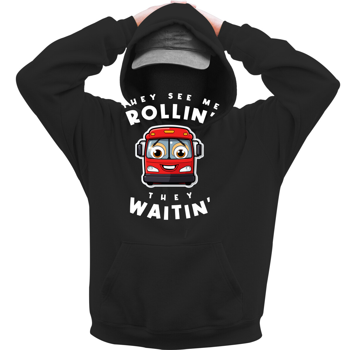 Kapucnis belebújós pulóver