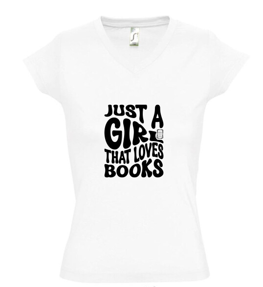 Női V nyakú póló