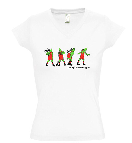 Női V nyakú póló