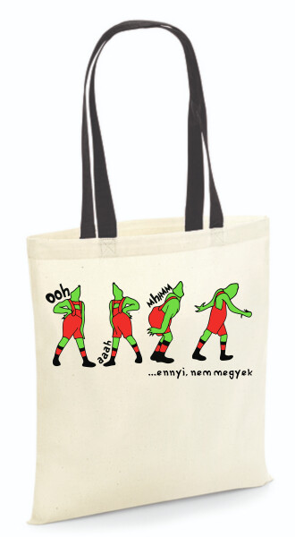 Vászontáska - színes fülű 