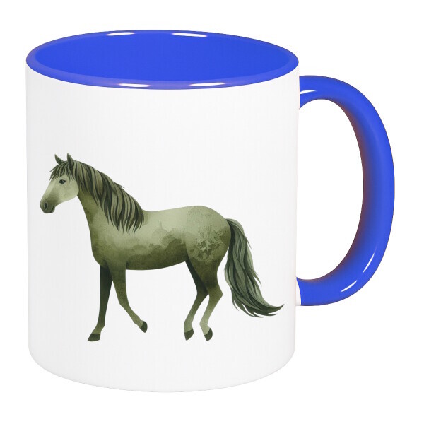 Színes fülű és belsejű bögre